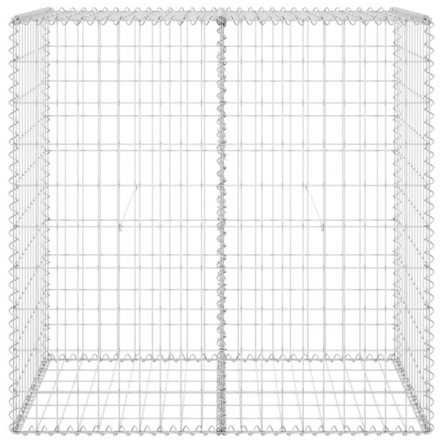 Gabion Wall With Covers Galvanised Steel 100x60x100 Cm Image 3