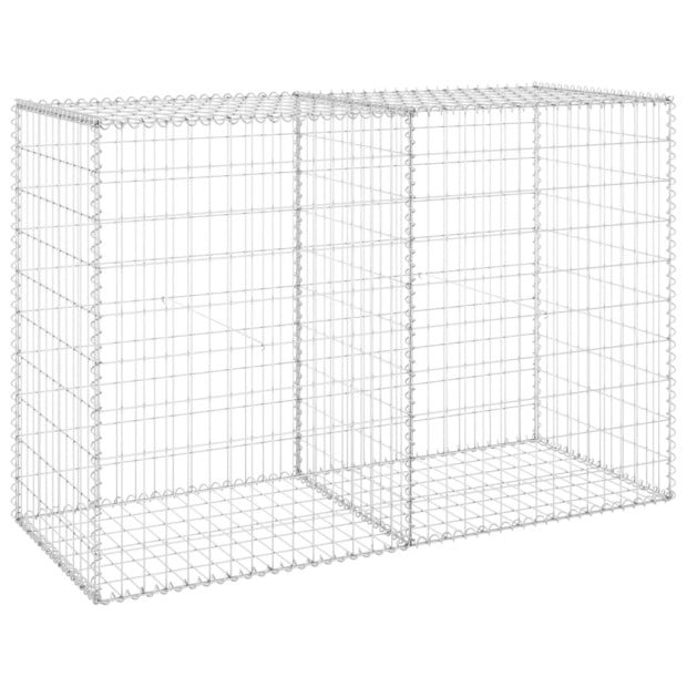 Gabion Wall With Covers Galvanised Steel 150x60x100 Cm Image 2