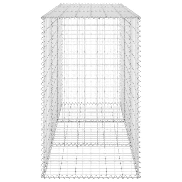 Gabion Wall With Covers Galvanised Steel 200x60x100 Cm Image 4