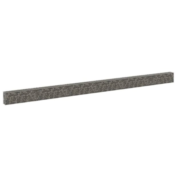 Gabion Wall With Covers Galvanised Steel 900x30x50 Cm