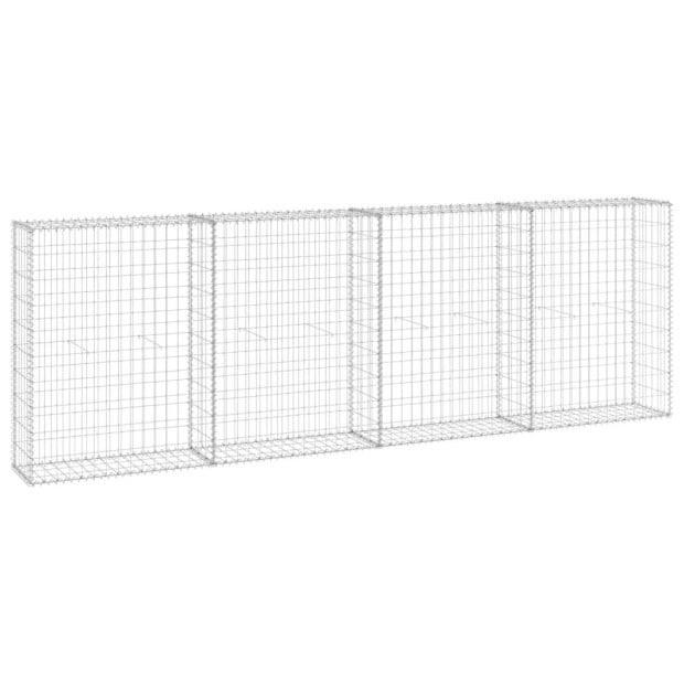 Gabion Wall With Covers Galvanised Steel 300x30x100 Cm Image 2