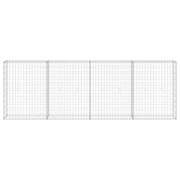 Gabion Wall With Covers Galvanised Steel 300x30x100 Cm Image 3