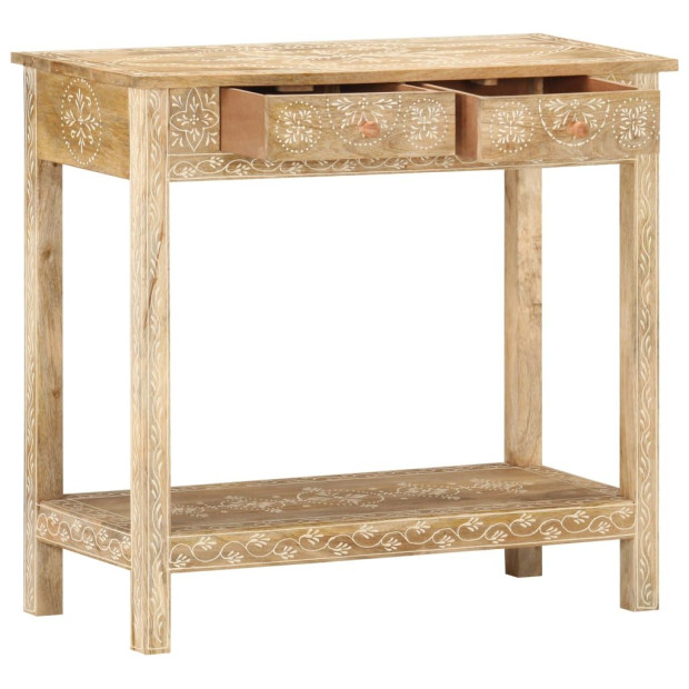 Console Table 80x35x74 Cm Solid Mango Wood Image 4
