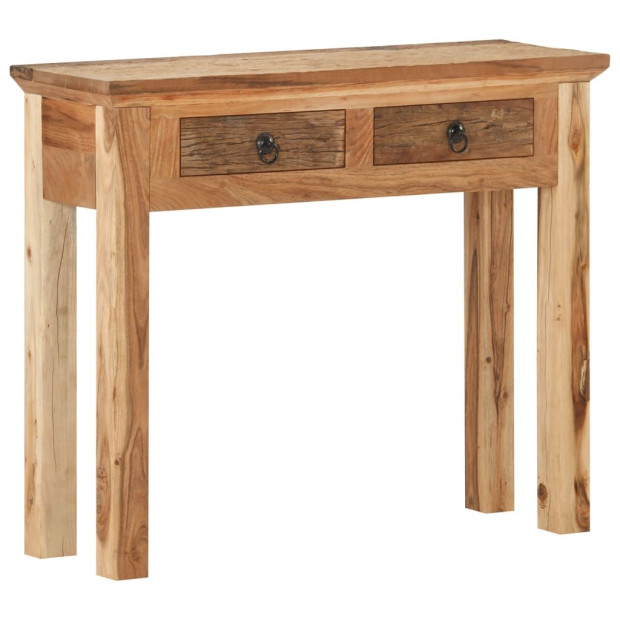 Console Table 90.5x30x75cm Solid Acacia Wood And Reclaimed Wood Image 11