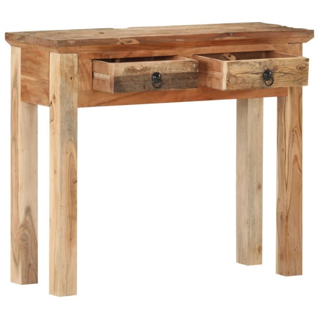 Console Table 90.5x30x75cm Solid Acacia Wood And Reclaimed Wood Image 5