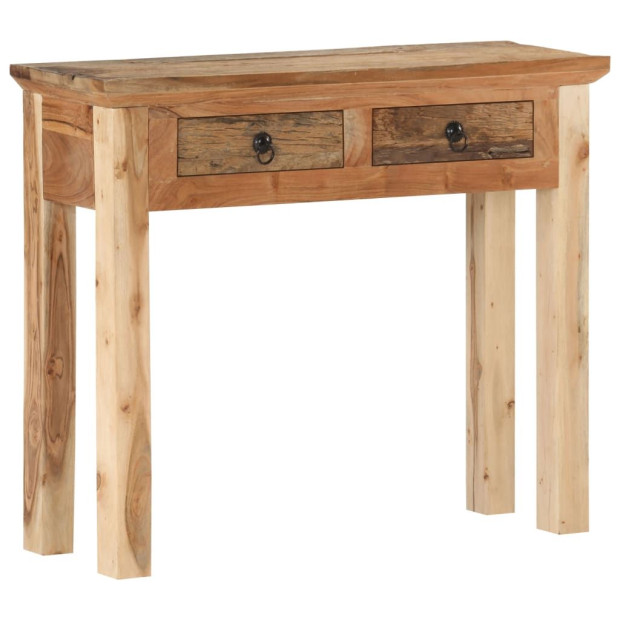 Console Table 90.5x30x75cm Solid Acacia Wood And Reclaimed Wood Image 9