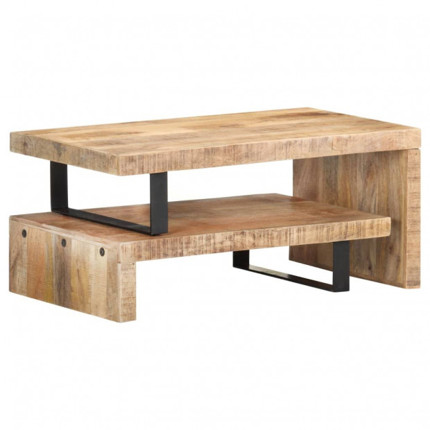 2 Piece Coffee Table Set Solid Mango Wood Image 3