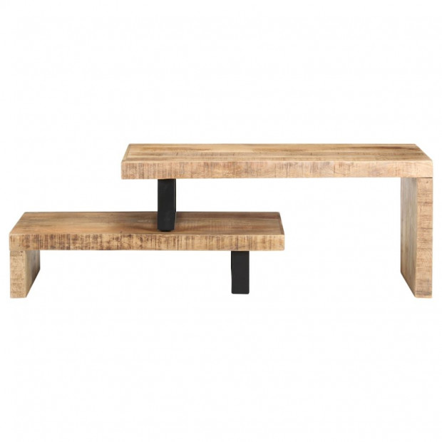 2 Piece Coffee Table Set Solid Mango Wood Image 4