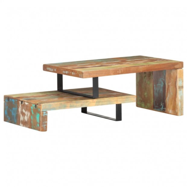 2 Piece Coffee Table Set Solid Reclaimed Wood Image 9