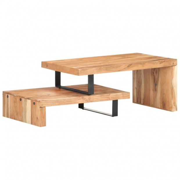 2 Piece Coffee Table Set Solid Acacia Wood Image 11