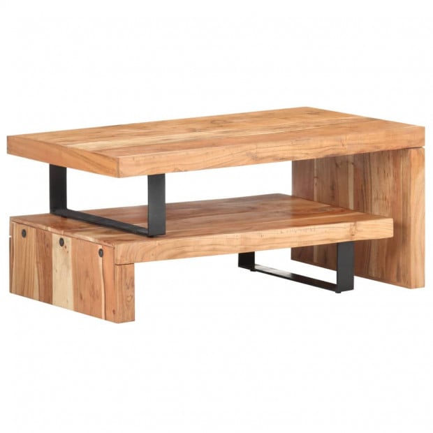 2 Piece Coffee Table Set Solid Acacia Wood Image 3