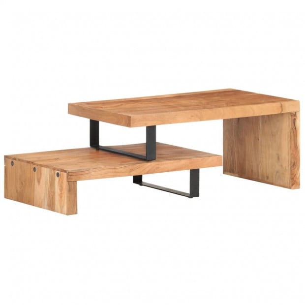 2 Piece Coffee Table Set Solid Acacia Wood Image 9