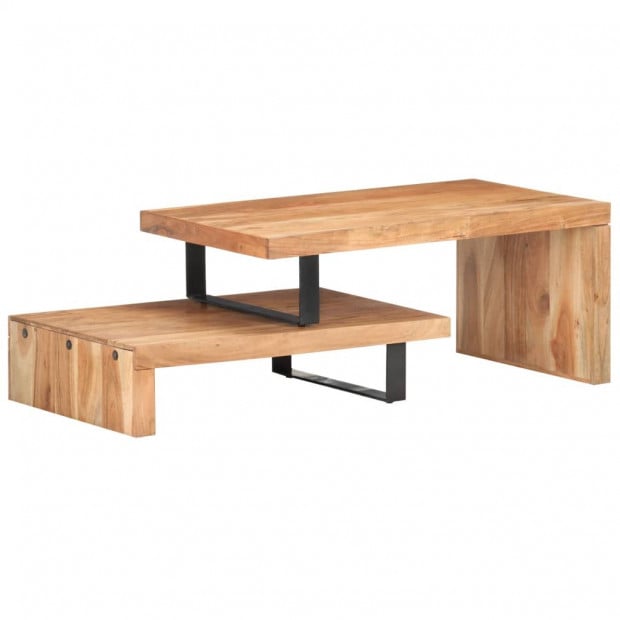 2 Piece Coffee Table Set Solid Acacia Wood Image 10