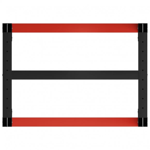 Work Bench Frame Metal 80x57x79 Cm Black And Red Image 5
