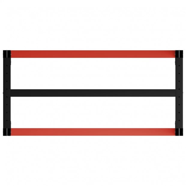 Work Bench Frame Metal 120x57x79cm Black And Red Image 6