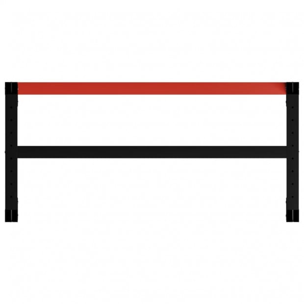 Work Bench Frame Metal 120x57x79cm Black Red Image 5