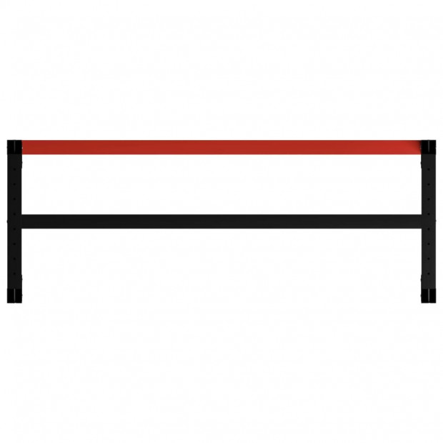 Work Bench Frame Metal 150x57x79cm Black Red Image 5