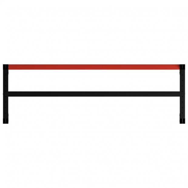 Work Bench Frame Metal 175x57x79cm Black Red Image 5