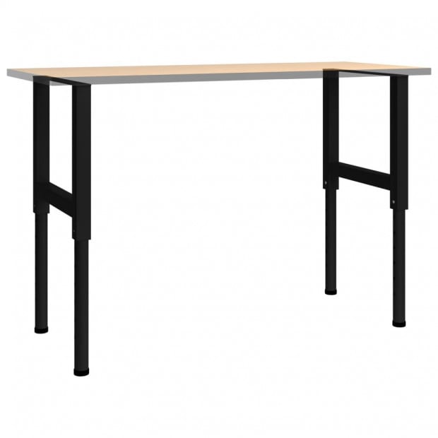 Adjustable Work Bench Frames 2 Pcs Metal 55x(69-95.5)cm Black Image 2