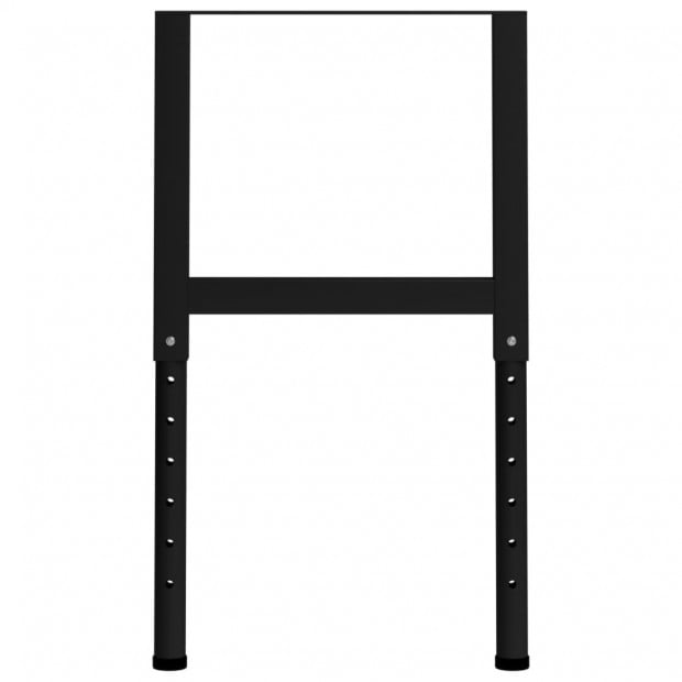 Adjustable Work Bench Frames 2 Pcs Metal 55x(69-95.5)cm Black Image 4