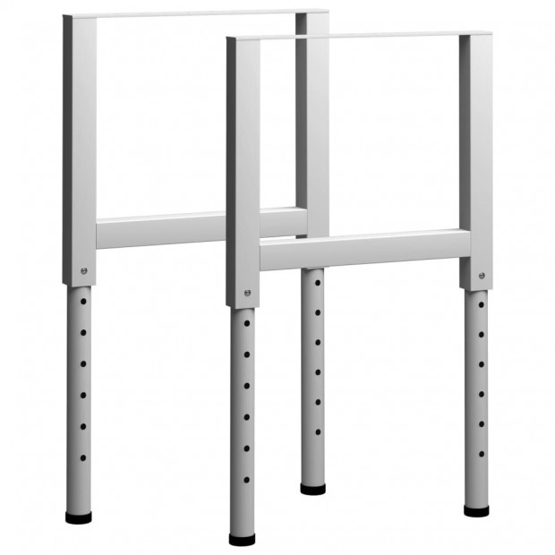 Adjustable Work Bench Frames 2 Pcs Metal 55x(69-95.5)cm Grey