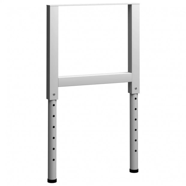 Adjustable Work Bench Frames 2 Pcs Metal 55x(69-95.5)cm Grey Image 3