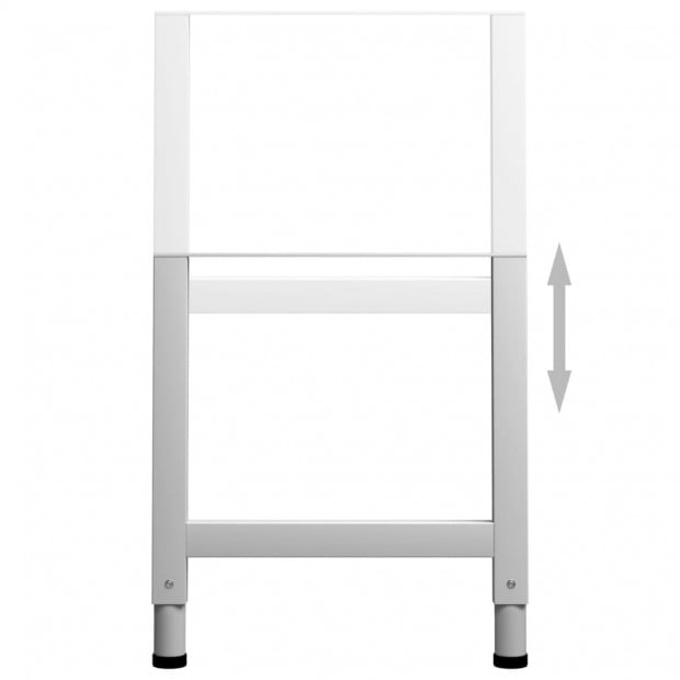 Adjustable Work Bench Frames 2 Pcs Metal 55x(69-95.5)cm Grey Image 5