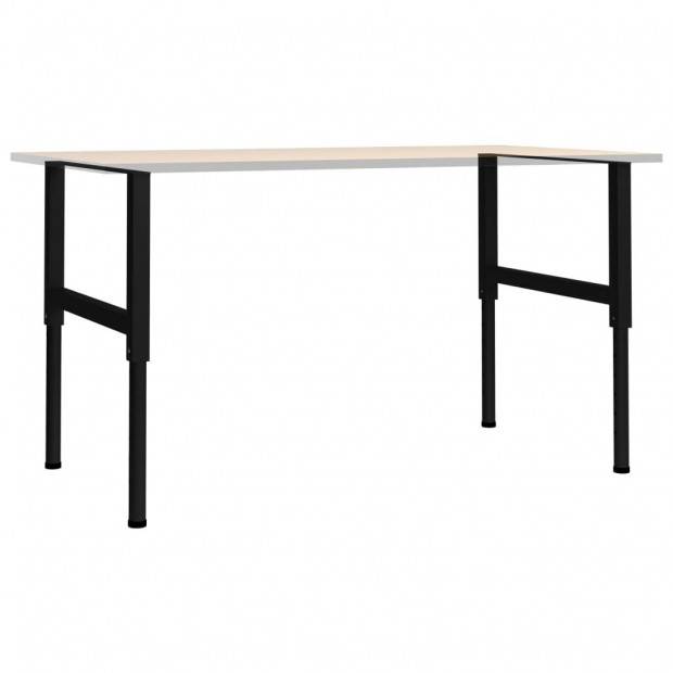 Adjustable Work Bench Frames 2 Pcs Metal 85x(69-95.5)cm Black Image 2