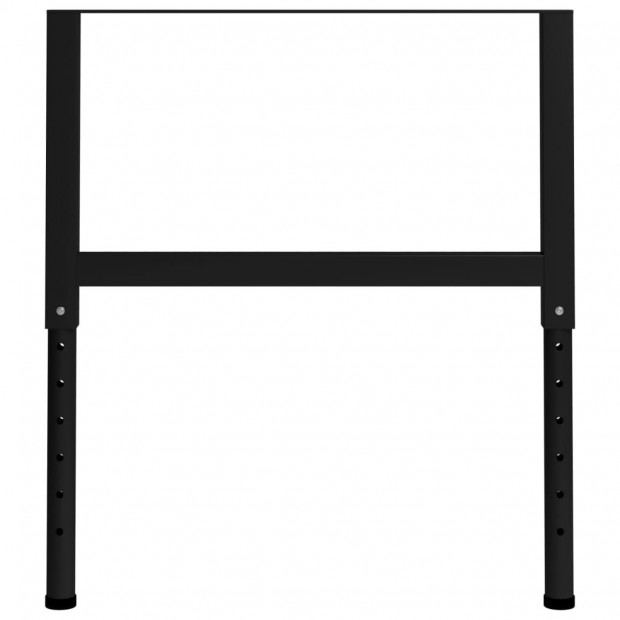 Adjustable Work Bench Frames 2 Pcs Metal 85x(69-95.5)cm Black Image 3