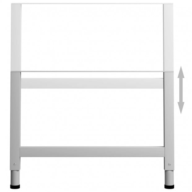 Adjustable Work Bench Frames 2 Pcs Metal 85x(69-95.5)cm Grey Image 5