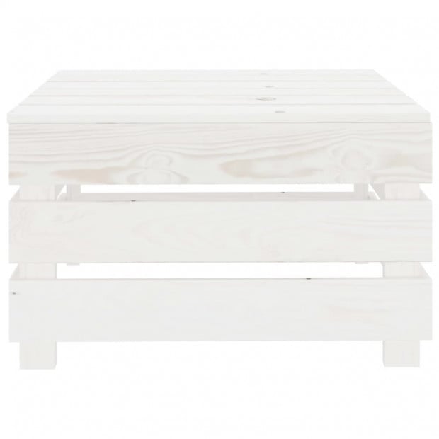 White Garden Pallet Table  Wood Image 2