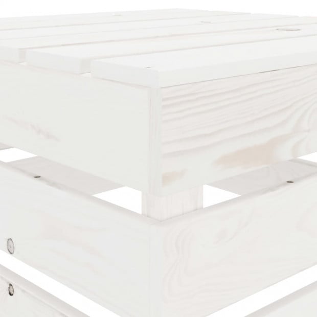 White Garden Pallet Table  Wood Image 3