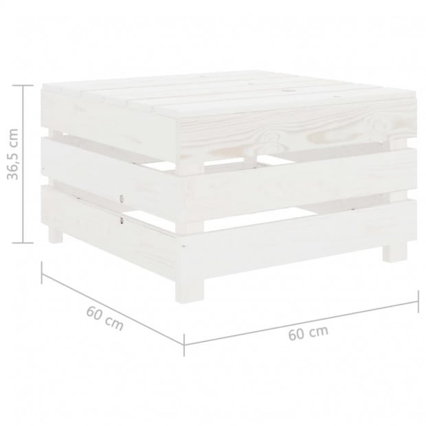 White Garden Pallet Table  Wood Image 4