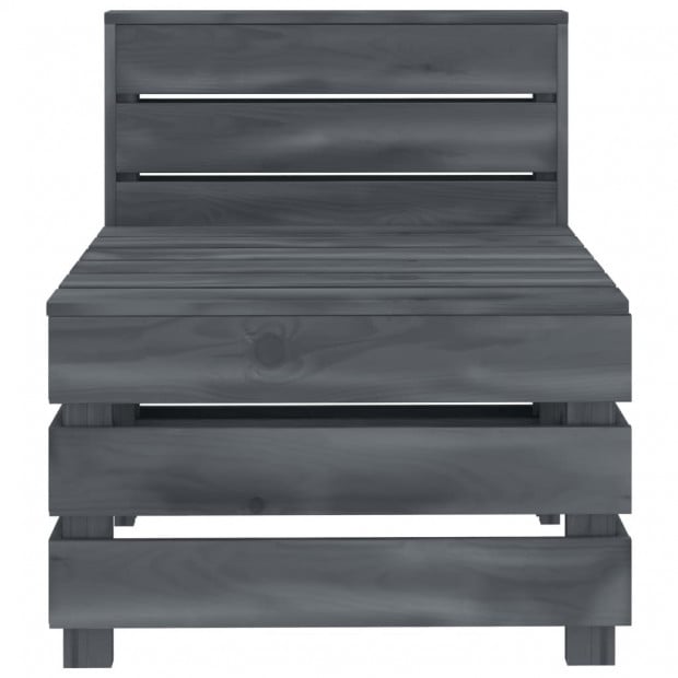 Garden Pallet Sofa Wood Grey Image 2