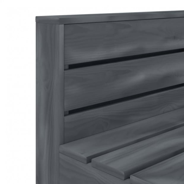Garden Pallet Sofa Wood Grey Image 4