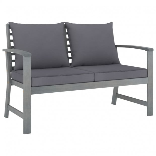 4 Piece Garden Lounge Set With Cushions Solid Acacia Wood Image 3