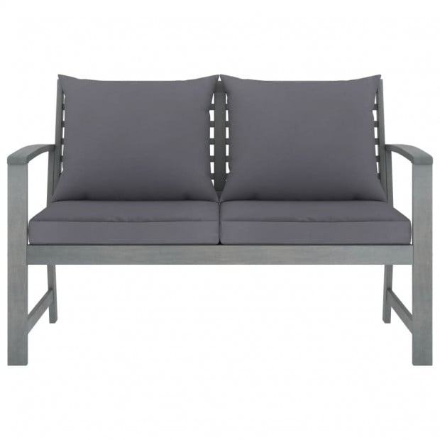 4 Piece Garden Lounge Set With Cushions Solid Acacia Wood Image 4