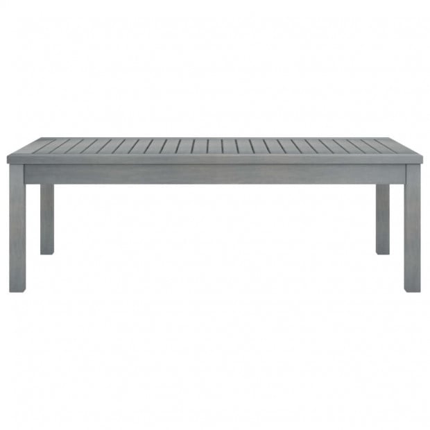 Coffee Table 100x50x33 Cm Grey Solid Acacia Wood Image 2