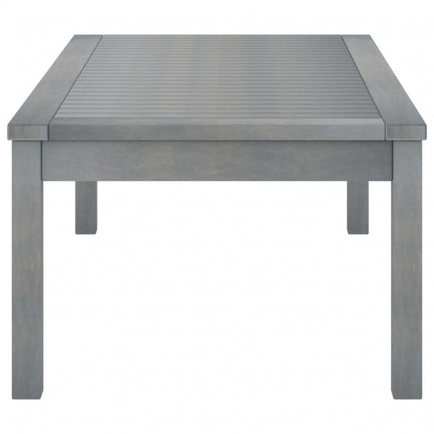 Coffee Table 100x50x33 Cm Grey Solid Acacia Wood Image 3