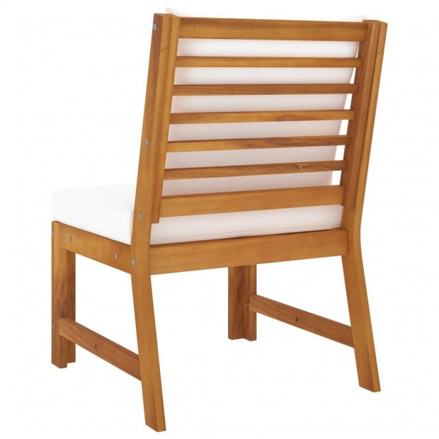 3 Piece Garden Lounge Set With Cream Cushion Solid Acacia Wood Image 11