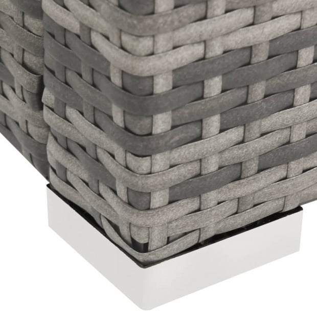 Double Sun Lounger Poly Rattan Grey Image 6