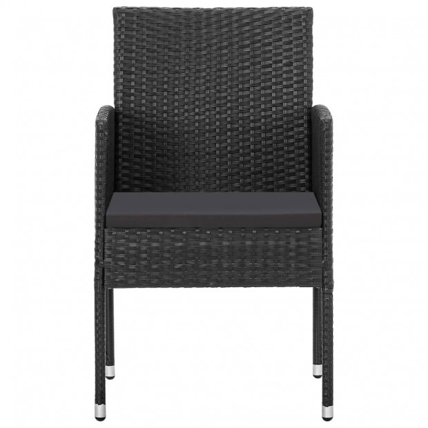 Poly Rattan Black Garden Chairs 2 Pcs Image 3