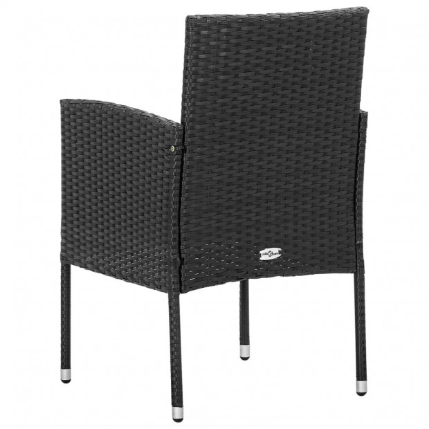 Poly Rattan Black Garden Chairs 2 Pcs Image 5