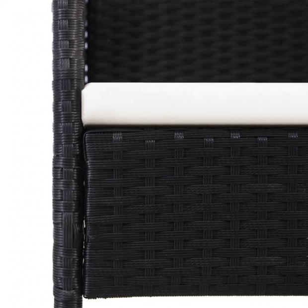 Poly Rattan Black Garden Chairs 4 Pcs Image 6