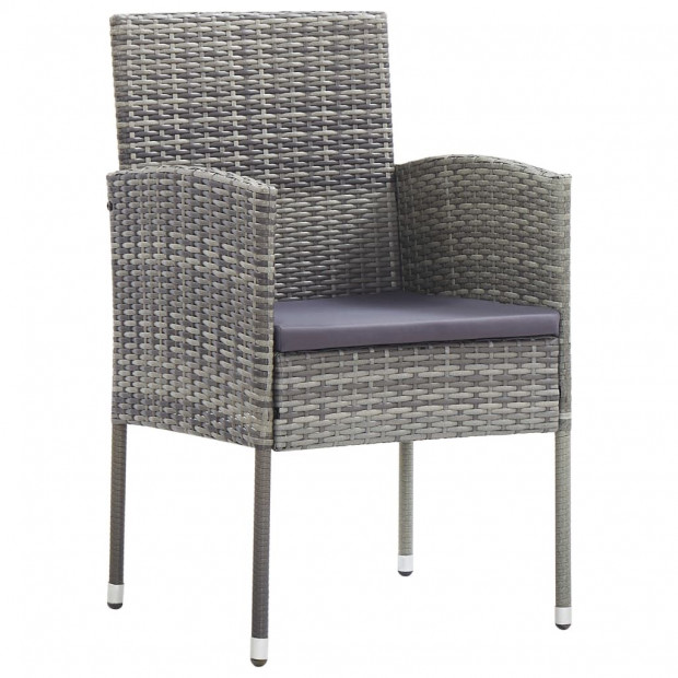 Garden Chairs 4 Pcs Poly Rattan Anthracite Image 3