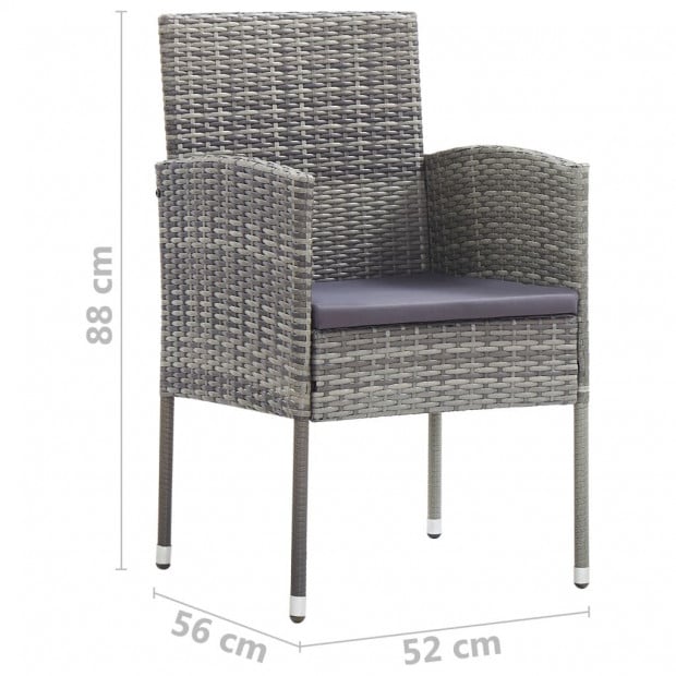 Garden Chairs 4 Pcs Poly Rattan Anthracite Image 7