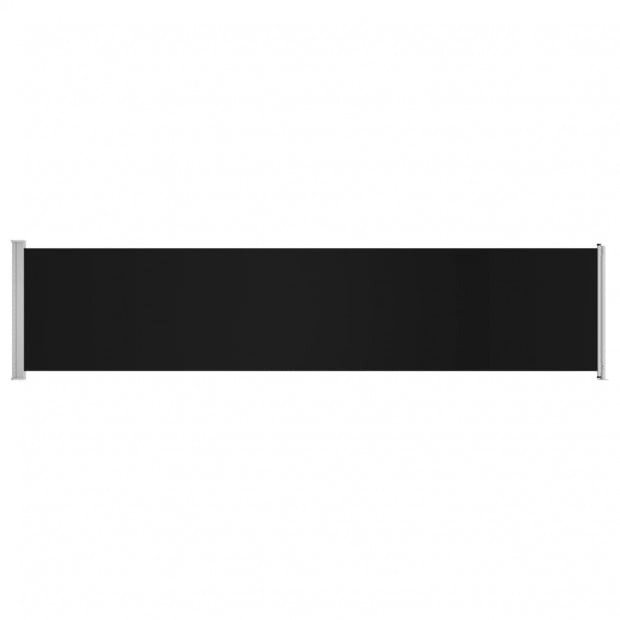 Patio Retractable Side Awning 140x600 Cm Black Image 2