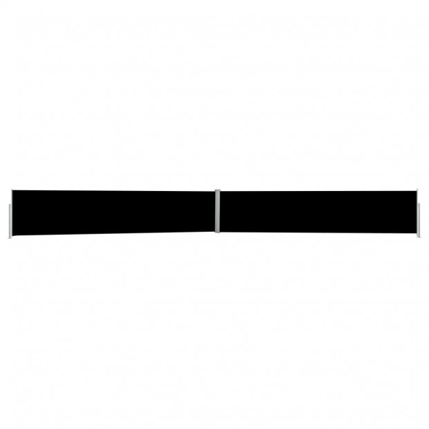 Patio Retractable Side Awning 140x1200 Cm Black