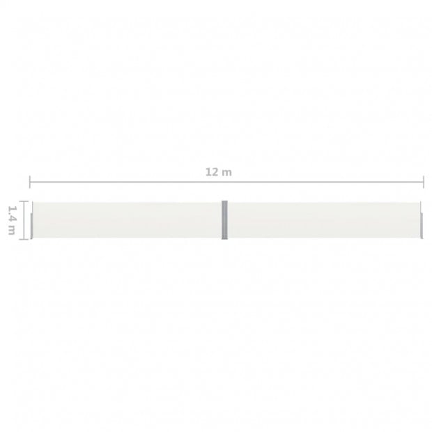 Patio Retractable Side Awning 140x1200 Cm Cream Image 10
