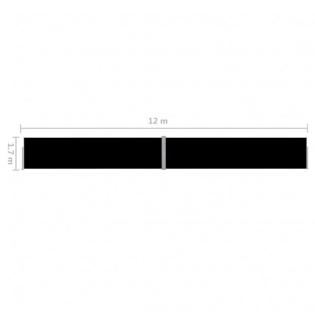 Patio Retractable Side Awning 170x1200 Cm Black Image 10